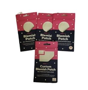 Bundle! 4 Hanhoo Non-Medicated Hydrocolloid Blemish Patch- 3 Regular + 1 Custom